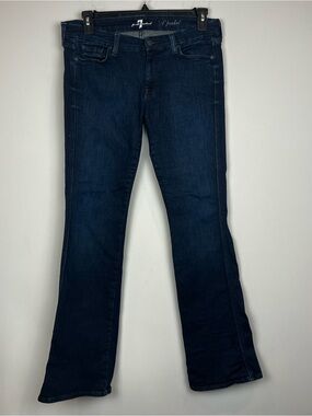 7 For All Mankind Women's Dark Blue A Pocket Bootcut Jeans Size 32